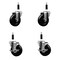 Service Caster 4'' SS Hard Rubber Wheel Swivel 7/8'' Expand Stem Caster Set 2 Brakes, 4PK SCC-SSEX20S414-HRS-2-TLB-2-78 - alternate 1